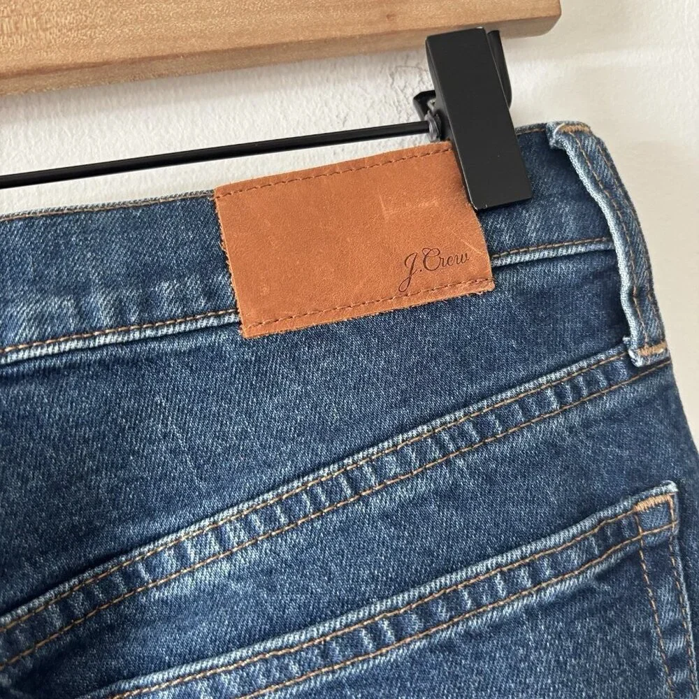 J. Crew Denim Slim Boyfriend Jeans Medium Wash Raw Hem Casual Women’s Size 27‎